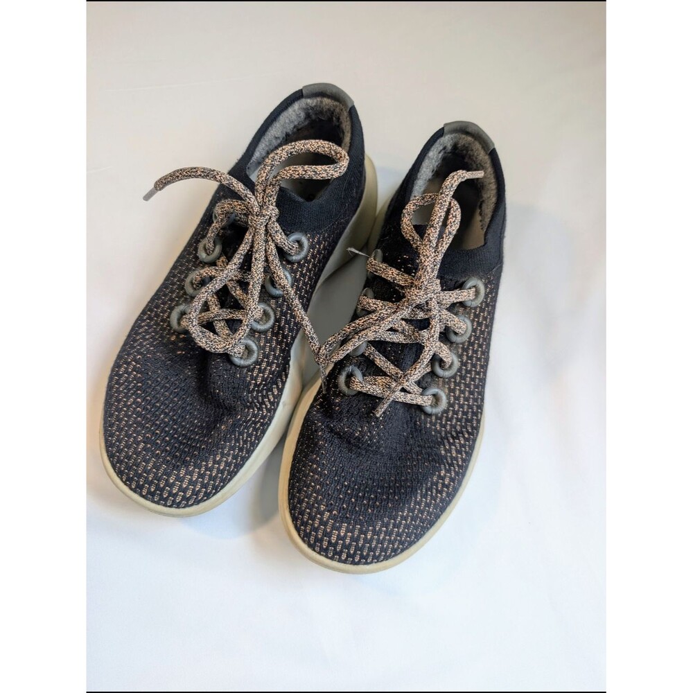 allbirds Tree Dashers Black Knit Slip-On Sneakers with Subtle Peach Accents